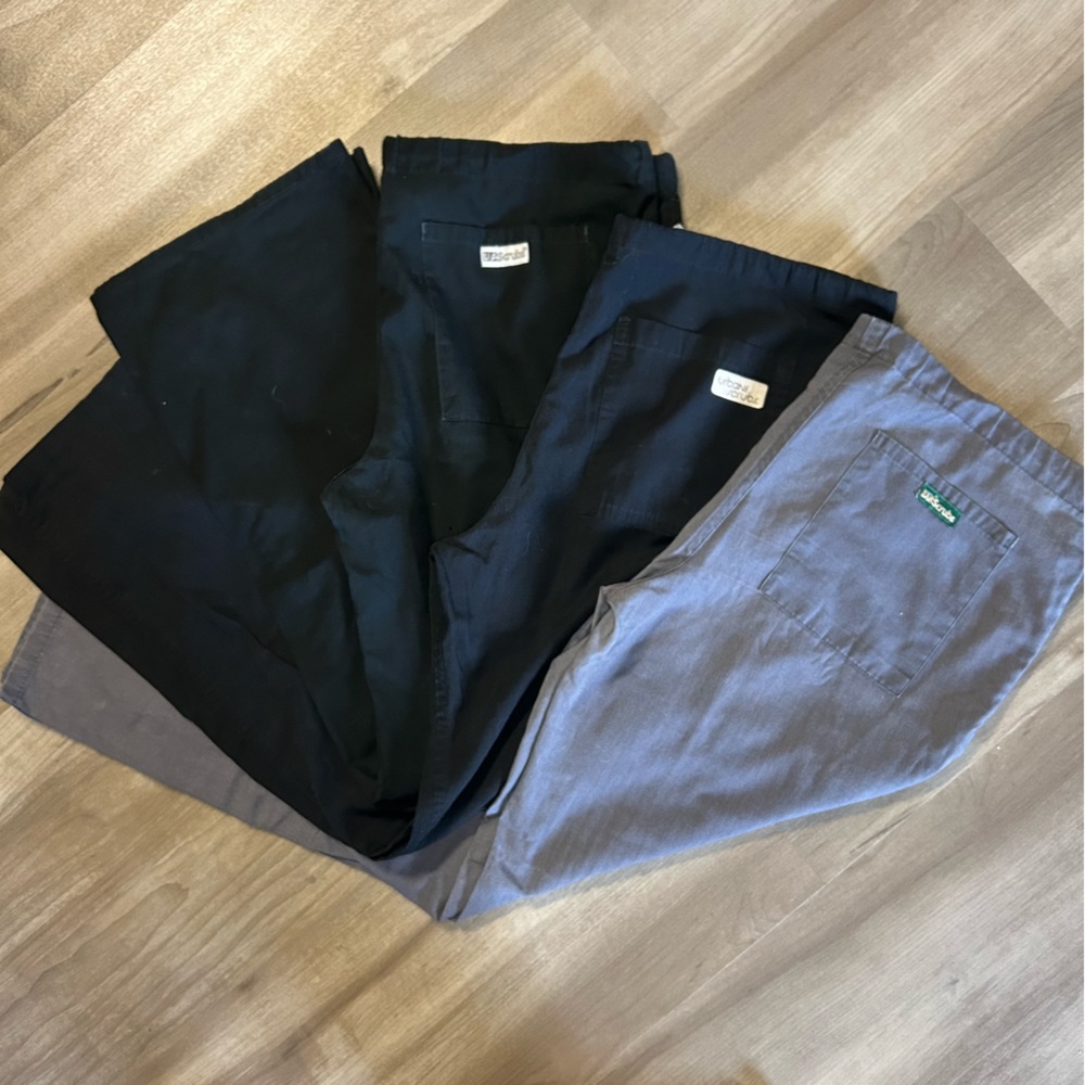 3 pairs size small scrub pants